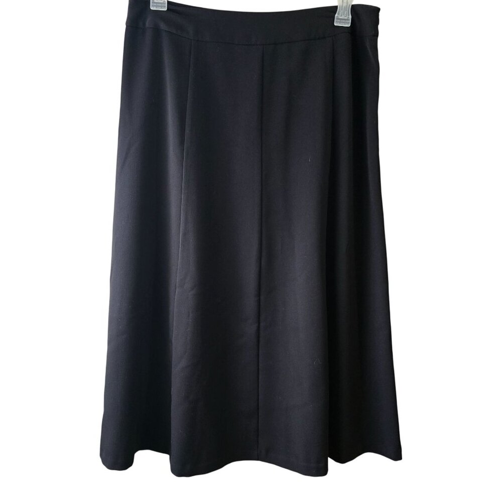 Sag Harbor Black Stretch A-Line Skirt 14T gothic witchy acedemia